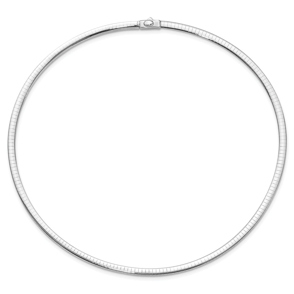 10K 4mm Two-tone Reversible Omega Necklace