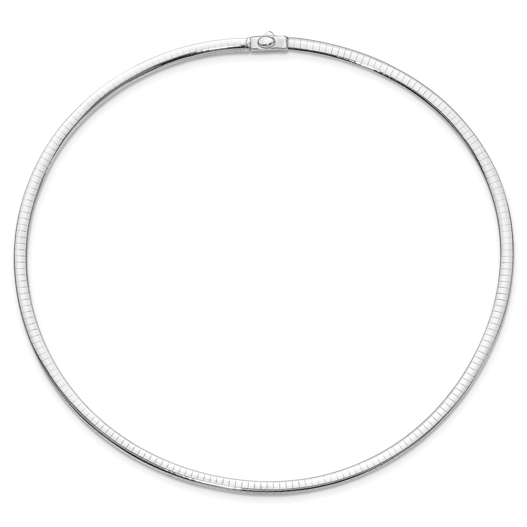 10K 4mm Two-tone Reversible Omega Necklace