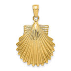 14K Polished Scallop Shell Charm