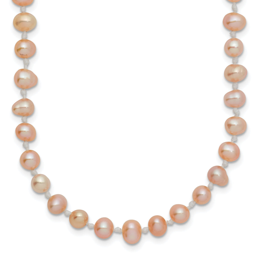Sophia Jewelers 14K Gold 16 Pink Freshwater Pearl Necklace Elegant & Cultured