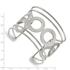 Stainless Steel Polished Circle Design 50mm Cuff Bangle Bracelet for Women