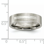 Inlay Wedding Band in Titanium & Sterling Silver, 6mm