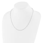 14K White Gold Polished Fancy Link Necklace