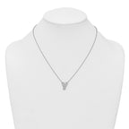 14k White Gold 1/2 carat Lab Grown Diamond VS+ F+ Complete Letter Y 18 inch Initial Necklace