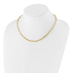 14K Polished Fancy Link Necklace