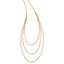 Polished Triple-Strand Bib Necklace in 14K Yellow Gold