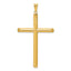 14K Gold 3D Polished Hollow Cross Pendant by Sophia Jewelers