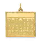 14K Thursday the First Day Calendar Pendant