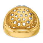 14k Two-tone Mens 2 carat Kentucky Cluster Ring Mounting, Mounting Only