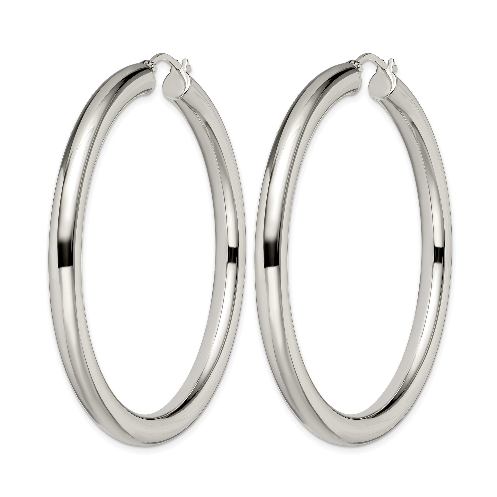 Stainless Steel Polished Hoop Earrings for Women