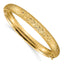 10k 5/16 Diamond-cut Fancy Hinged Bangle Bracelet
