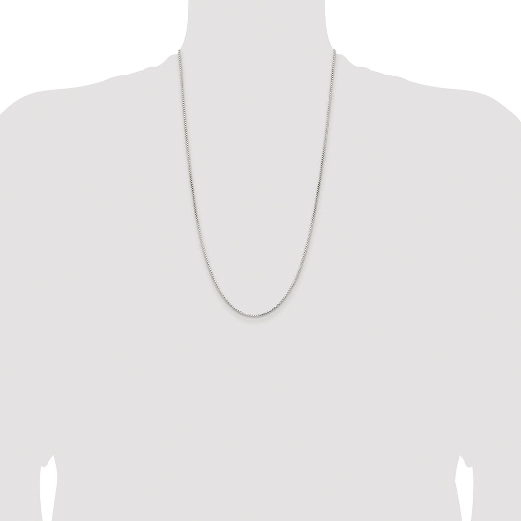 Diamond-Cut Round Box Chain in Sterling Silver
