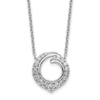 14k White Gold 1 carat Lab Grown Diamond VS/SI+ G+ Round 18 inch Necklace