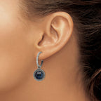 Stainless Steel Polished & Antiqued C-Hoop Earrings for Women