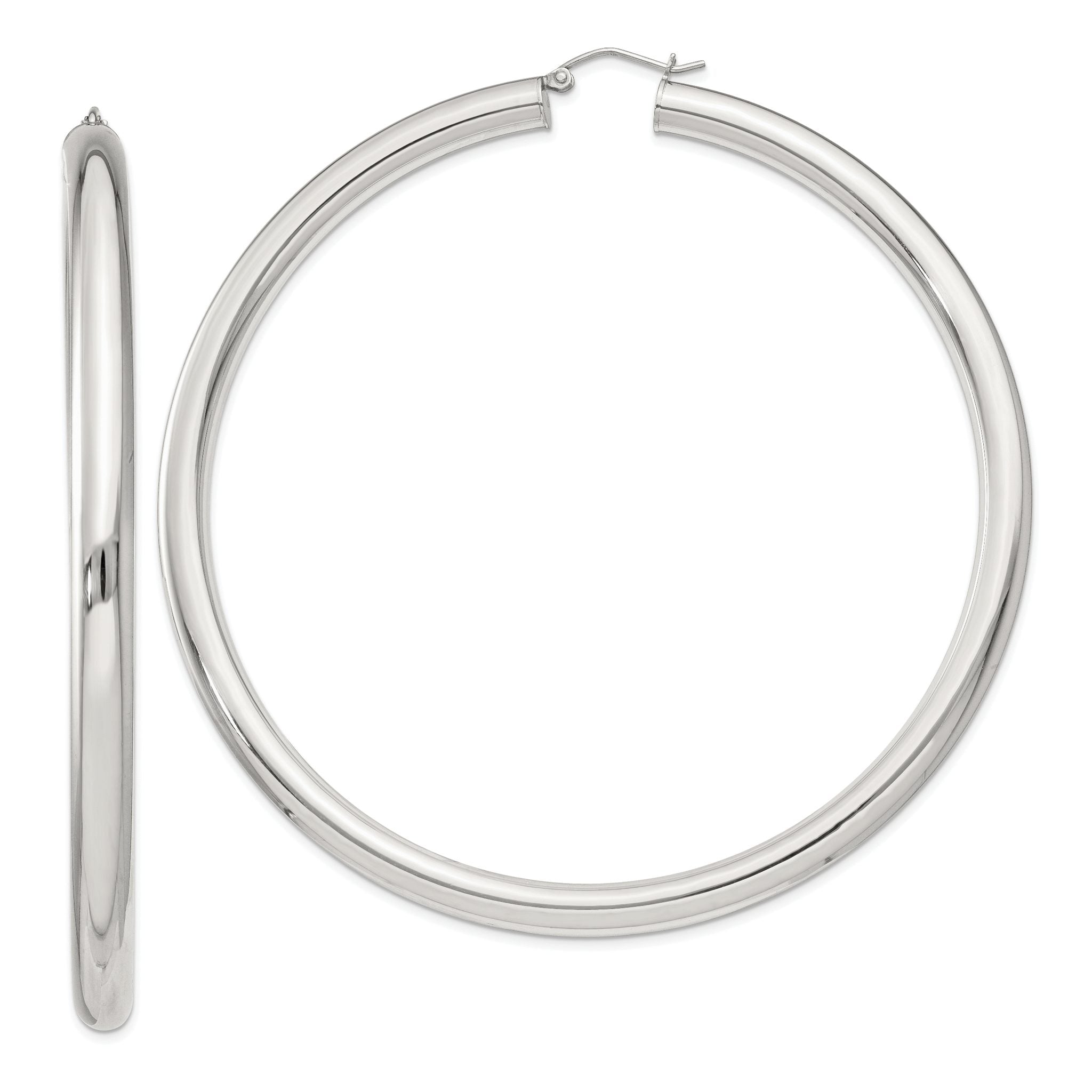 Sterling Silver 5mm Round Hoop Earrings Main image