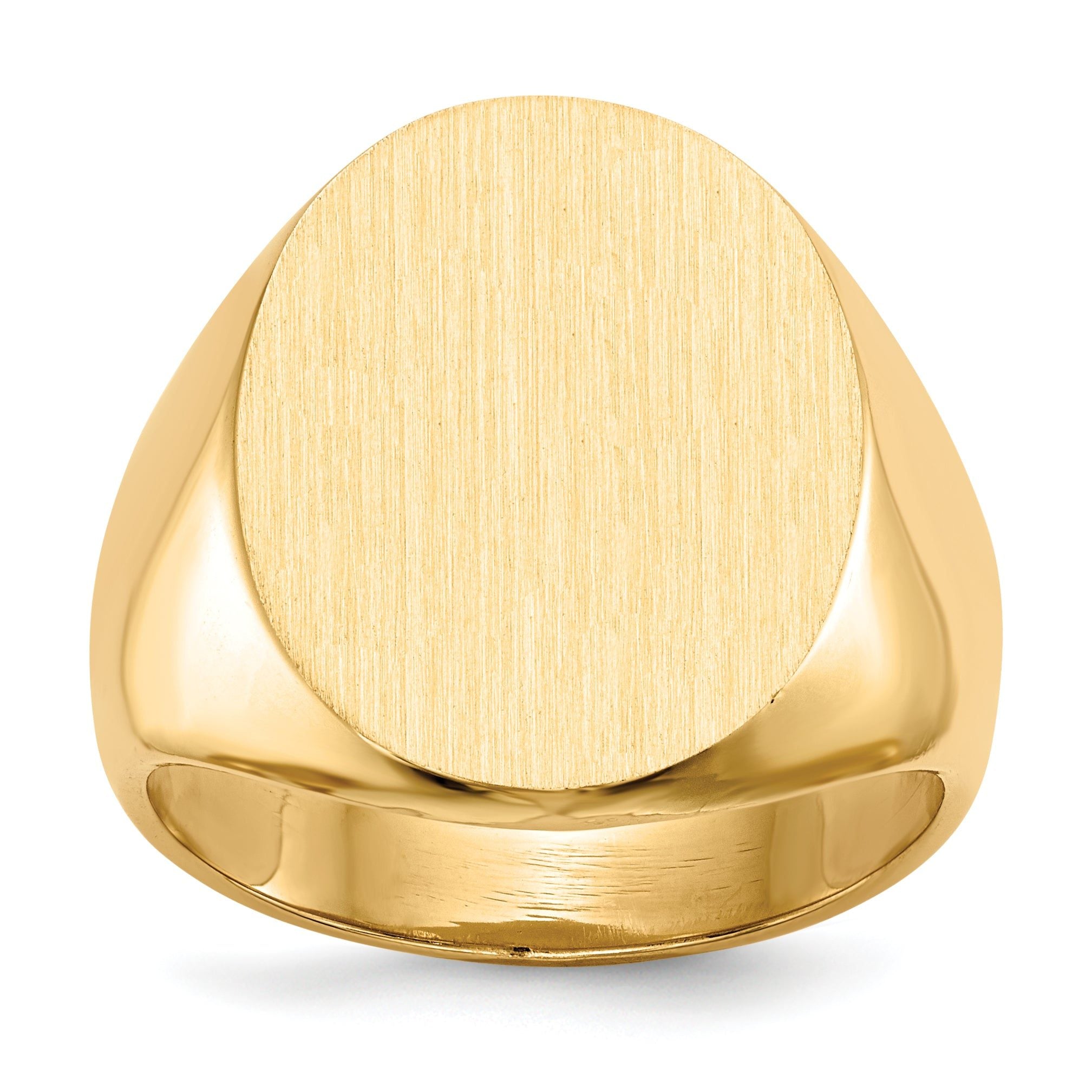 14k 15.5x19.0mm Closed Back Mens Signet Ring Main image