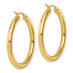 14k Polished 4mm Polished Hoop Earrings