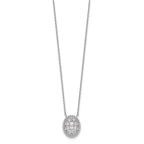 Sophia Jewelers Sterling Silver CZ Unisex 18 Elegant Necklace