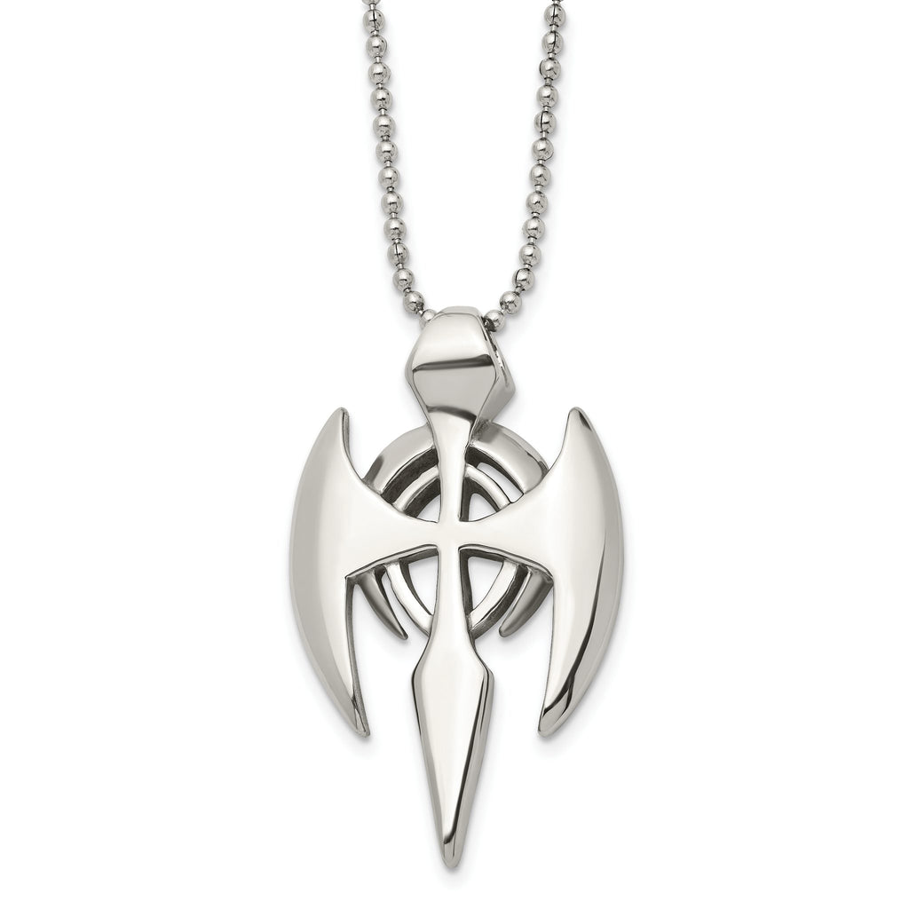 Gothic Cross Pendant Necklace in Stainless Steel
