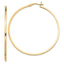 Sterling Silver Flash Gold-plated 1.5x50mm Hoop Earrings