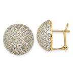 14k 4 carat Lab Grown Diamond VS+ F+ Pave Ball Complete Leverback Post Earrings