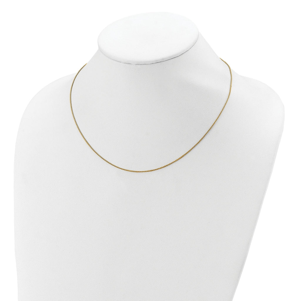 Sterling Silver Gold-plated 1.1mm Rolo 1in+1in Adjustable Chain