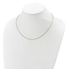 Sterling Silver Gold-plated 1.1mm Rolo 1in+1in Adjustable Chain