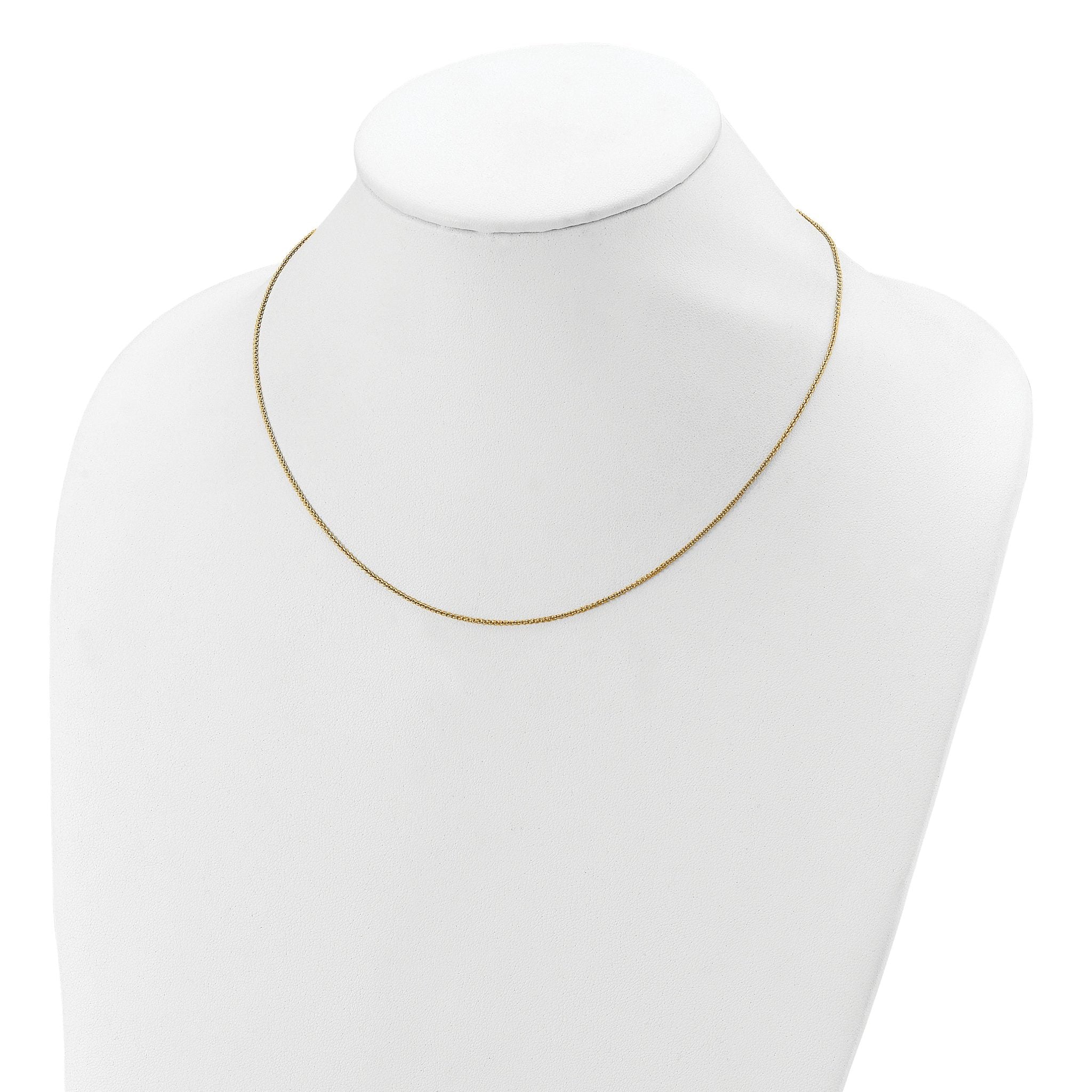 Sterling Silver Gold-plated 1.1mm Rolo 1in+1in Adjustable Chain