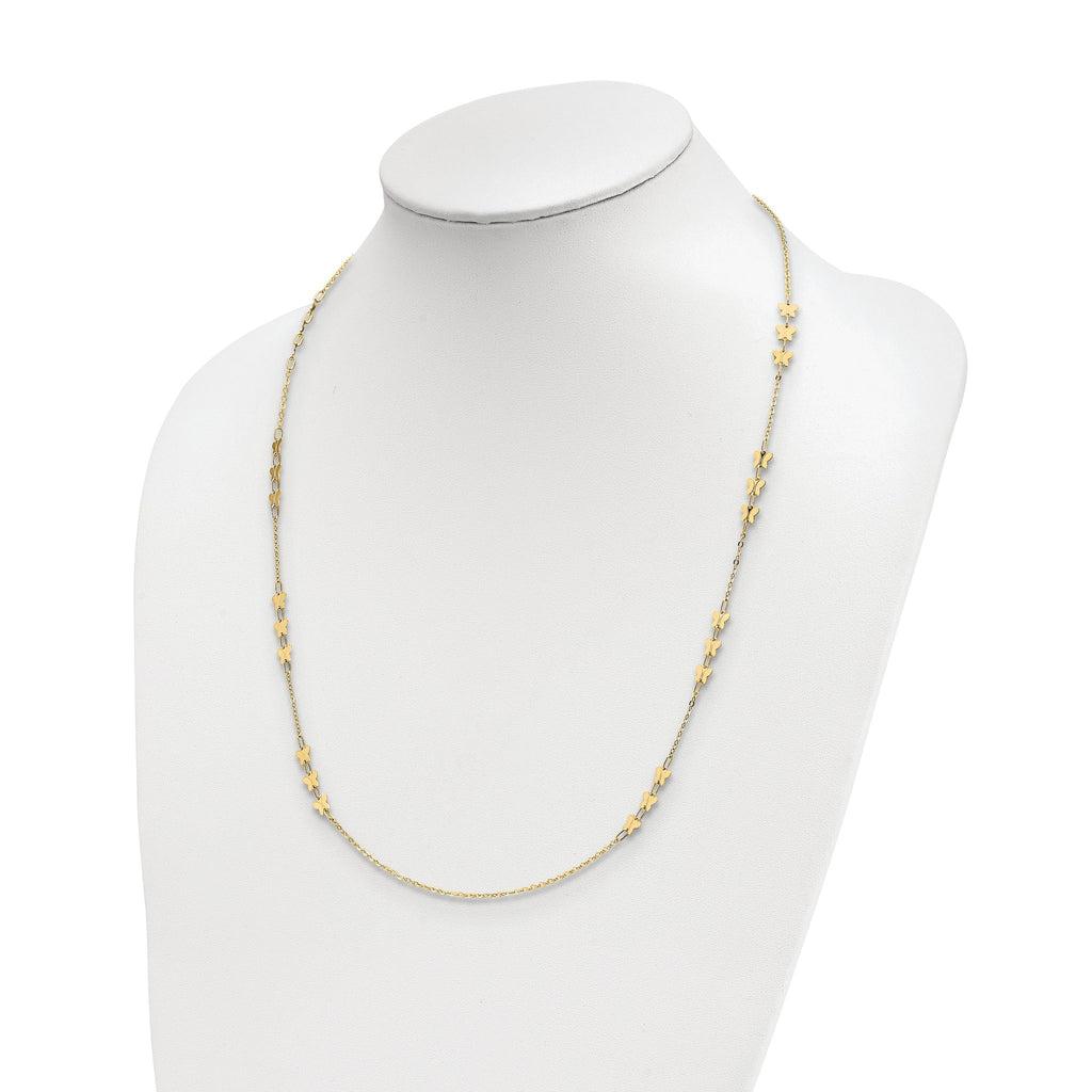 14k Polished Butterfly Necklace