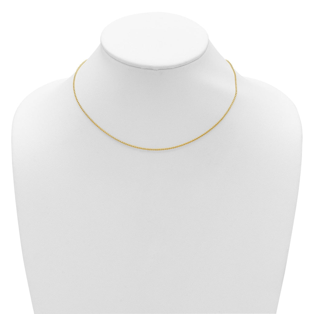 Diamond-Cut Open Franco Adjustable Chain in 14K Yellow Gold