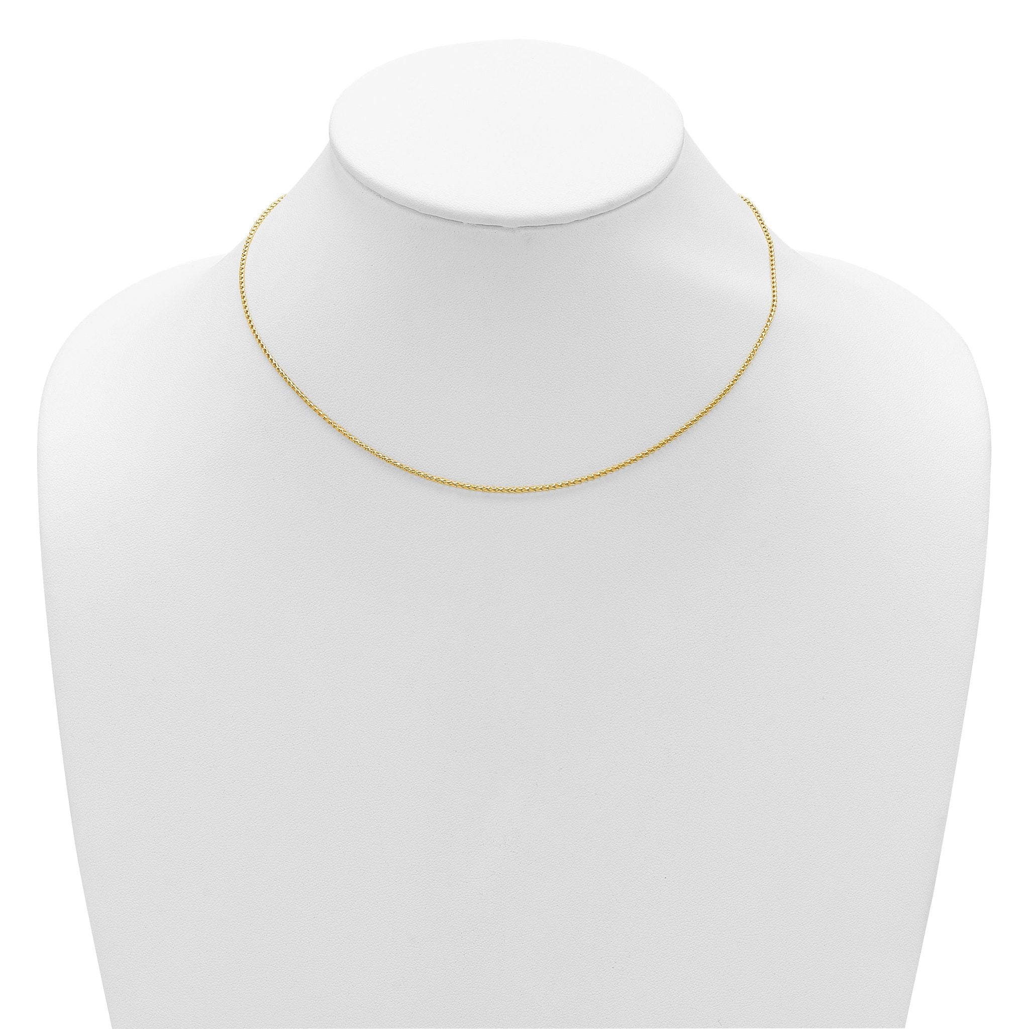 Diamond-Cut Open Franco Adjustable Chain in 14K Yellow Gold