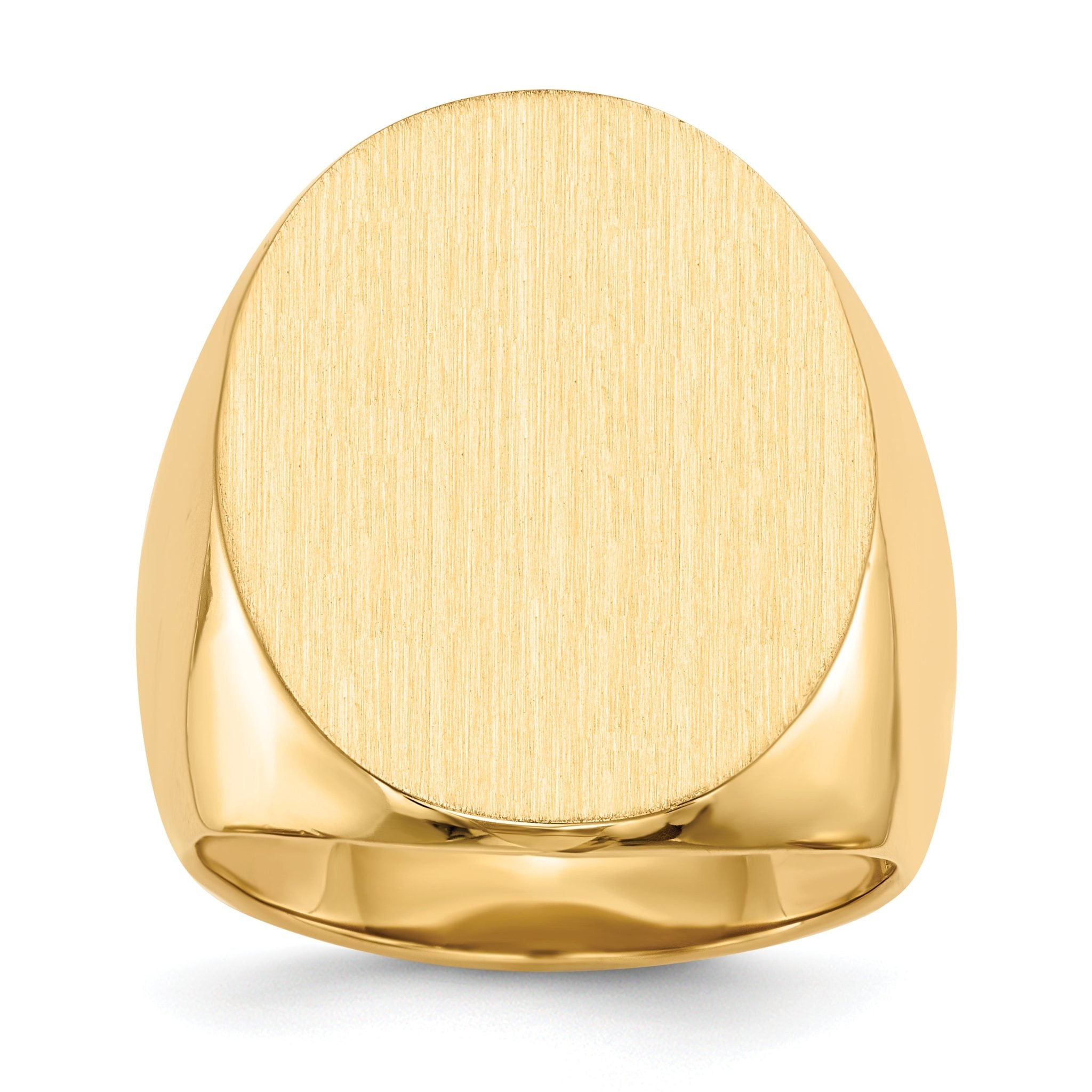 14k 26.5x19.0mm Open Back Mens Signet Ring Main image