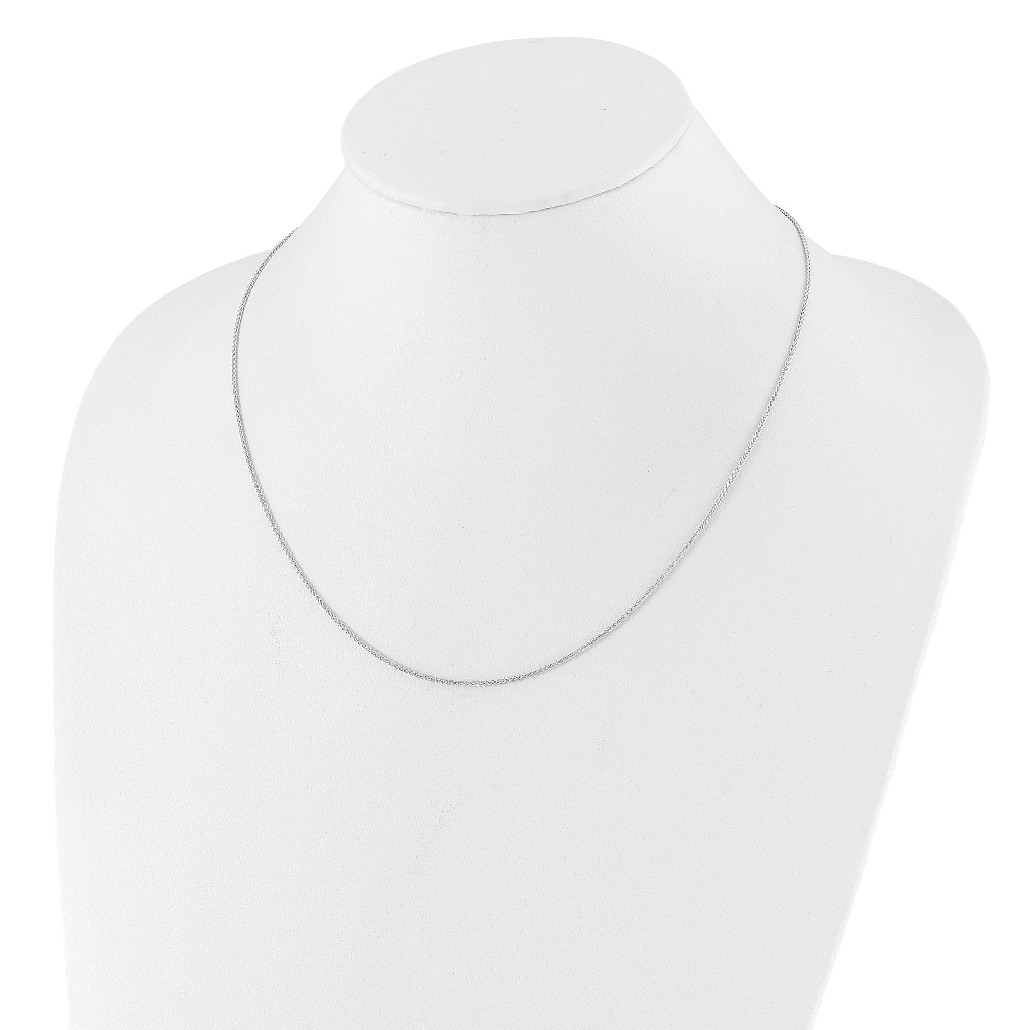 Adjustable Spiga Chain in Sterling Silver, 1.3mm
