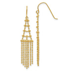 Sophia Jewelers 14K Gold Beaded Dangle Earrings with Polished Finish