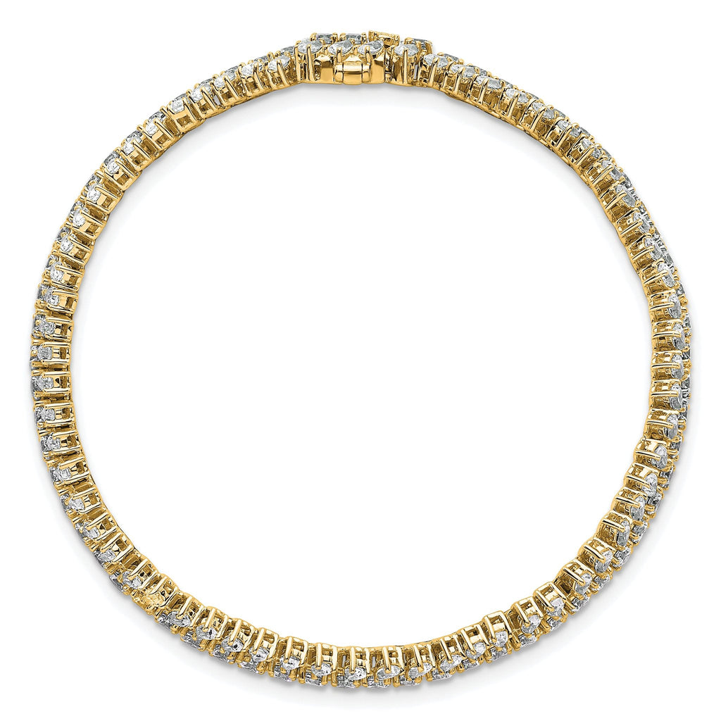 14k 10 carat Lab Grown Diamond VS+ F+ Complete Fashion Tennis Bracelet