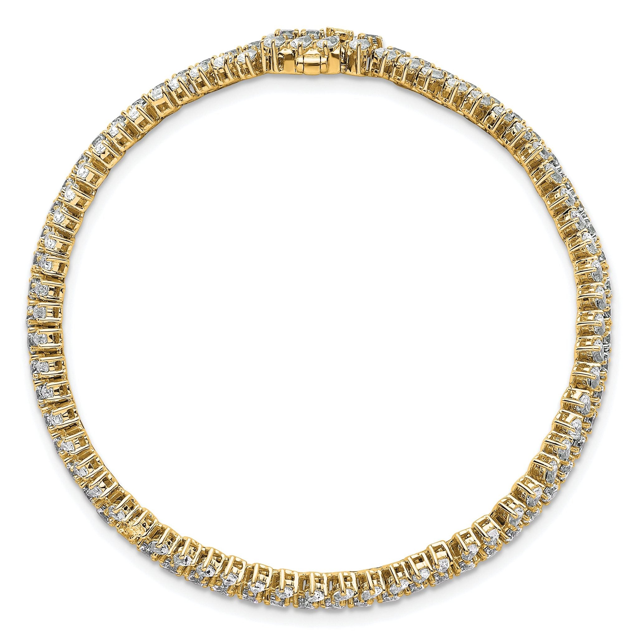 14k 10 carat Lab Grown Diamond VS+ F+ Complete Fashion Tennis Bracelet