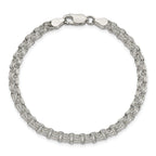 Sterling Silver 4mm Double Link Charm Bracelet