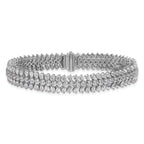 14k White Gold 10 carat Lab Grown Diamond VS+ F+ Complete Fashion Tennis Bracelet