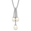 Sterling SilverRhodium-Rhodium-Plated 6-8mm FWC Pearl Movable Dangles Necklace