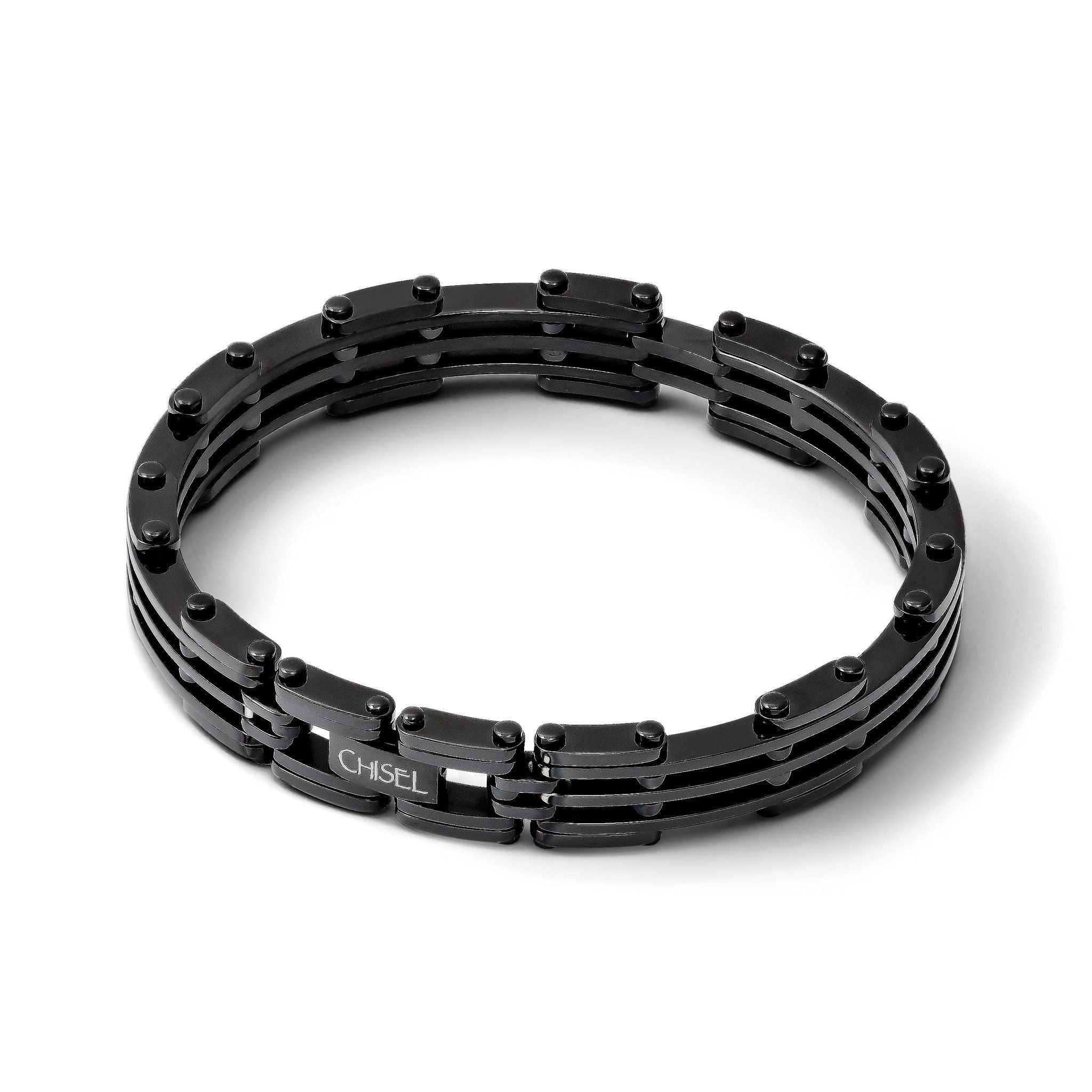 Stainless Steel Polished Black IP-plated Bracelet for Men