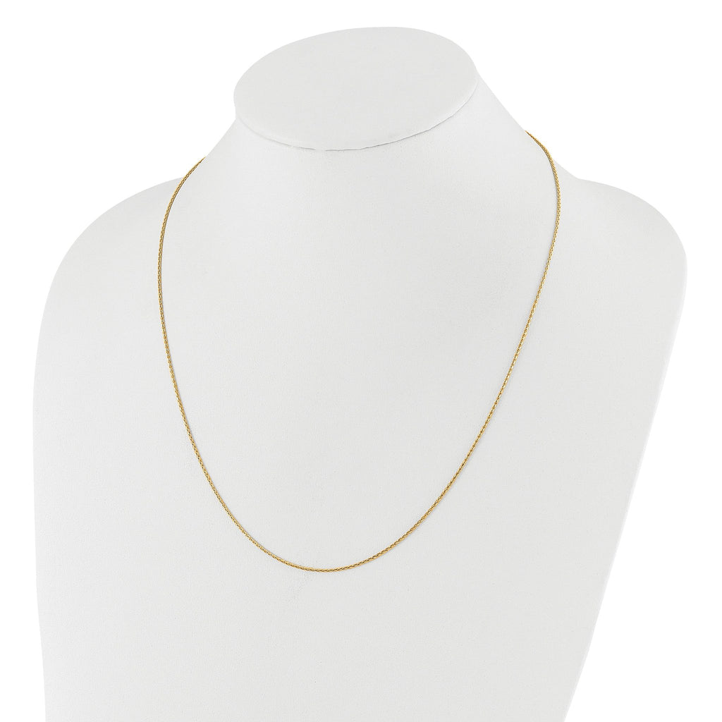 Sterling Silver Gold-plated Adjustable 1.1mm D/C Spiga Chain