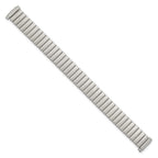 Ladies Satin Link Watch Band in Silver-Tone Stainless Steel