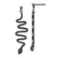 Sophia Jewelers Sterling Silver 170 Stone Spinel Snake Dangle Earrings