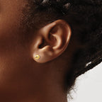 Polished Ball Stud Earrings in 10K Yellow Gold, 5mm
