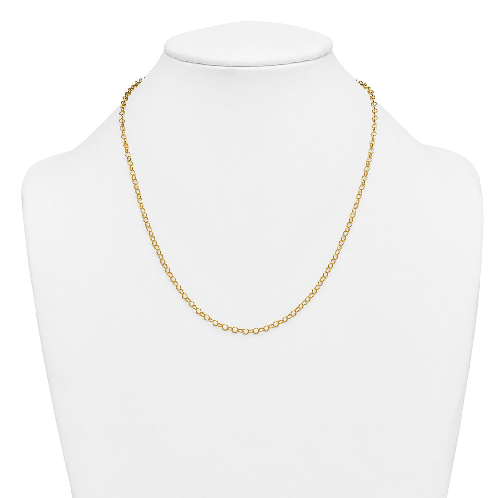 14K Gold Filled Rolo Chain Necklace in 3.2mm Width