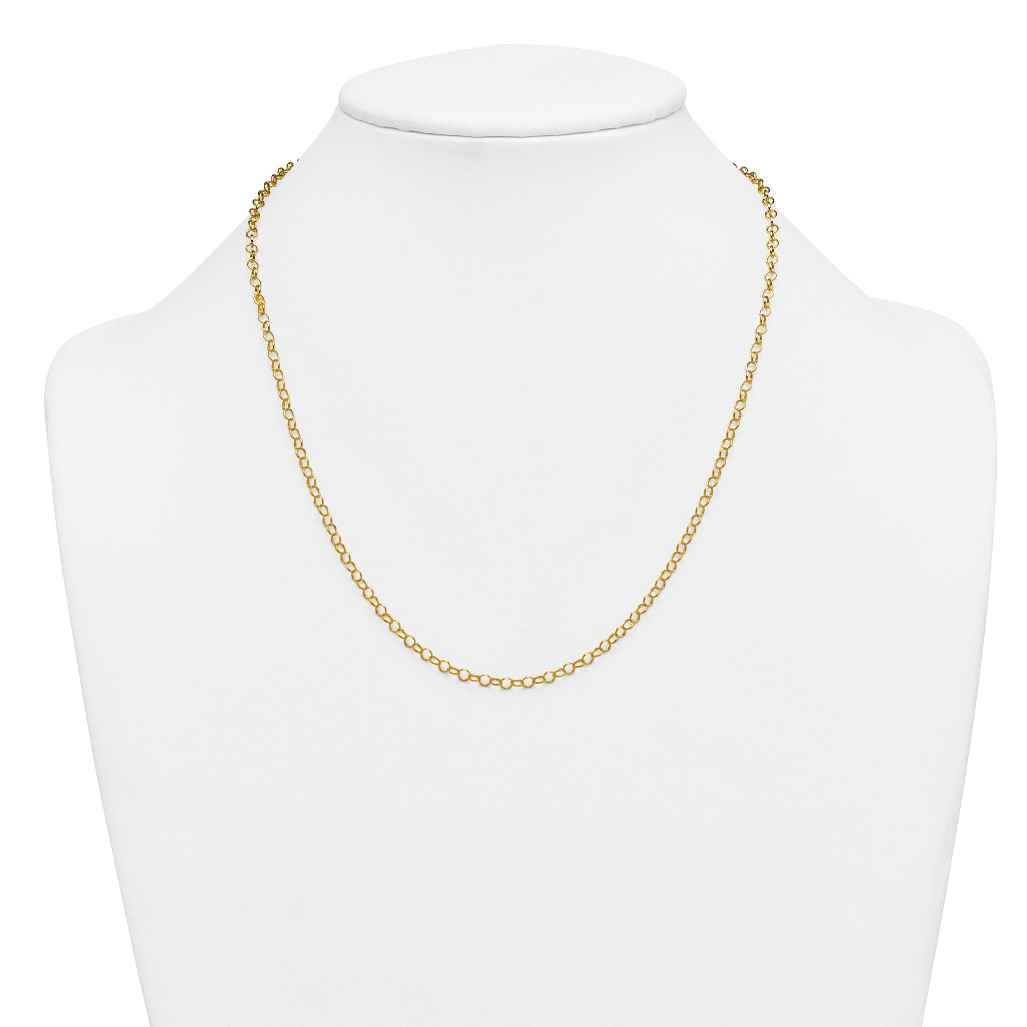 14K Gold Filled Rolo Chain Necklace in 3.2mm Width