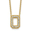 14k 1/3 carat Lab Grown Diamond VS+ F+ Complete Letter O 18 inch Initial Necklace