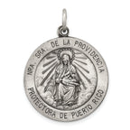 Sterling Silver 925 Antiqued Providencia Medal Pendant Vintage Charm