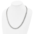 Sophia Jewelers Men's Polished Stainless Steel 24 Square Link Necklace