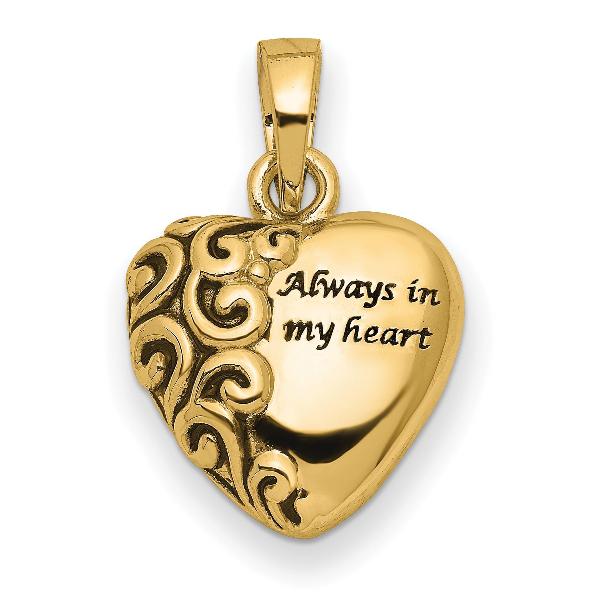 Sentimental Expressions 14K Heart Remembrance Ash Holder Pendant Main image